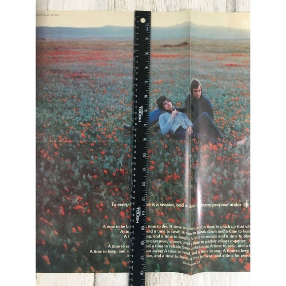 Ecclesiastes 3:1 To Everything There is a Season Vtg 1970s Book Club Poster - Picture 11 of 12